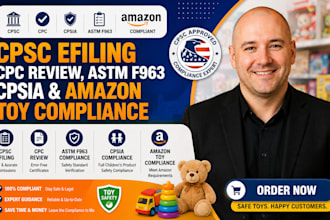 handle cpsc efiling, CPC review, astm f963, cpsia and amazon toy compliance