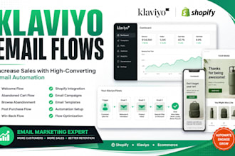 create klaviyo email flows for shopify email marketing
