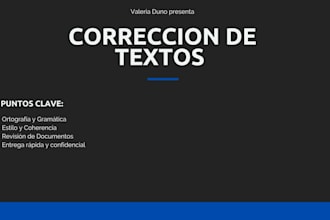 corregir, editar,  y mejorar la redacción de textos en español