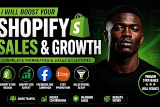 shopify seo expert facebook ads, etsy promotion, shopify store and sales funnel