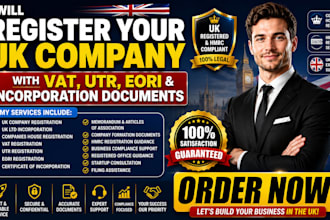 register your UK company with vat, utr, eori and incorporation documents