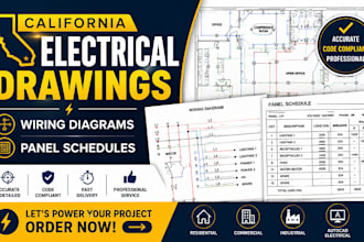 design california electrical drawings, wiring diagrams, panel schedules