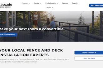 design wix fence website deck patio website fence repair service website