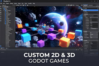 develop 2d 3d godot game, godot multiplayer for mobile pc or web