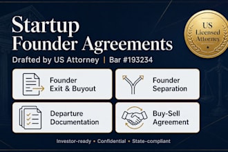 write a precise founder separation agreement for your startup
