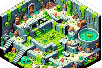 isometric pixel game asset retro pixel art environment tlle props pixel game art