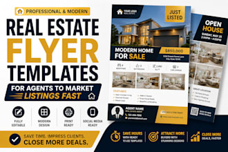 design real estate flyer templates for agents to market listings fast
