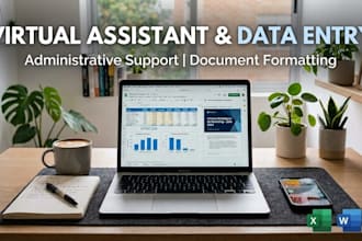 be your virtual assistant for admin and design