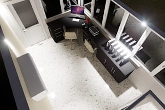 create a realistic 3d security booth in sketchup and d5 render