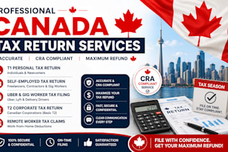handle canada tax return, individual t1 t2 cra tax selfemployed tax uber driver