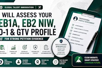 assess your profile for eb1a o1 gtv petitions for strong petition evidence