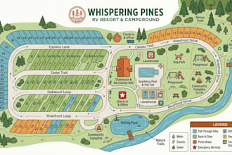design custom wayfinding maps for parks, campuses, venues and public spaces