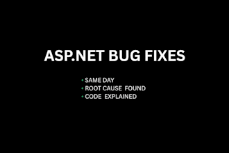 fix bugs and errors in your asp net core or c sharp project