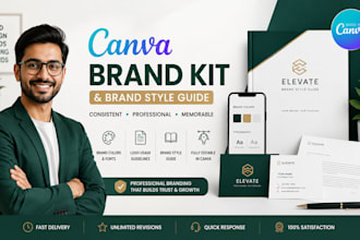design editable canva brand kit, brand style guide, and brand visual identity