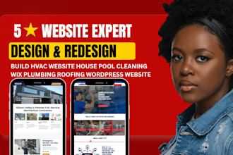 build hvac website house pool cleaning wix plumbing roofing wordpress website
