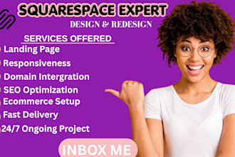 squarespace, website design, landing page, website development, squarespace web