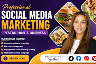 be your restaurant social media marketing manager and content creator restaurant