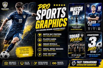 design an epic soccer or football poster or match day poster