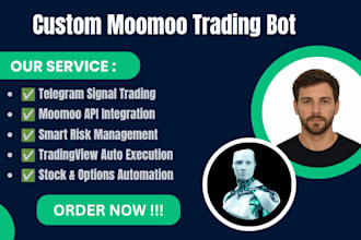build custom moomoo trading bot, tradingview automation and API