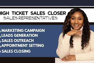 commission based sales closer sales representative salesperson highticket closer