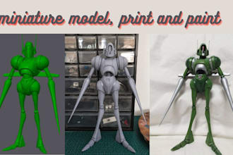 sculpt 3d model print and paint miniature figurine tabletop model action figure