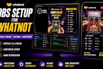 setup obs studio for whatnot vertical streams auctions and card breaks