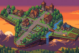 design pixel art scenes and backgrounds for your indie game