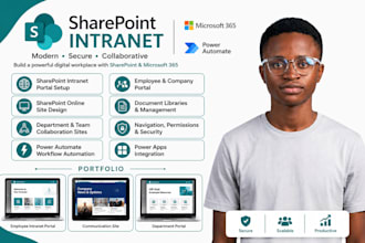 build microsoft sharepoint intranet portal power apps sharepoint site