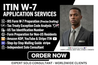 prepare your tax id and w7 form for non united states residents