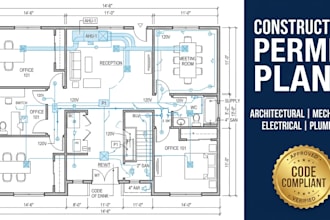 provide accurate, permit ready architectural and mep construction drawings