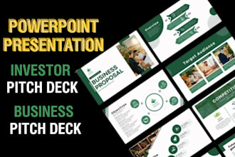 investor pitch deck, pitch deck, powerpoint presentation design