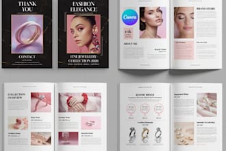design editable summer fashion clothing apparel sales product catalog magazine