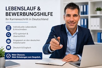 write, review, an optimize your german resume,  cover letter