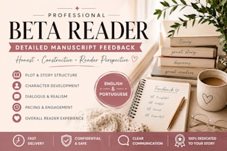 beta read your novel and provide honest feedback