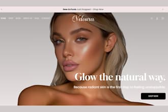 design skincare website skincare shopify store beauty website beauty store