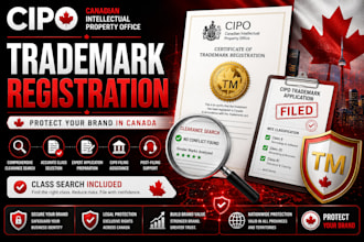 file your trademark application with cipo canada and conduct a clearance search