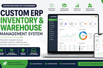 build a custom erp inventory and warehouse management system, software to manage