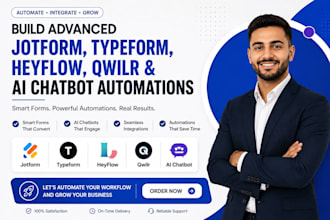 build advanced jotform, typeform, heyflow, qwilr and ai chatbot automations