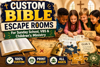 create a custom bible escape room for sunday school, vbs or church