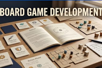 develop your board game with mechanics, rulebook and prototype