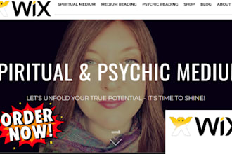 design wix spiritual website for psychic tarot astrology reiki healing business