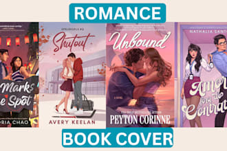 do romance book cover art illustration book cover design for you