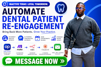 automate dental patient reengagement with open dental, make,, n8n and claude ai