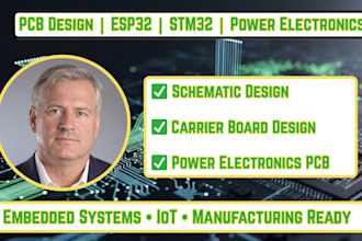 do power electronics pcb, esp32 pcb, stm32, nrf52840, carrier board pcb in kicad