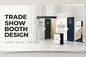 design business trade show booth, booth wall and pop up display