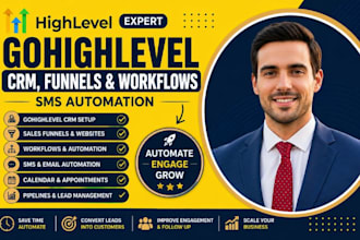 setup gohighlevel CRM funnel workflows gohighlevel SMS automation