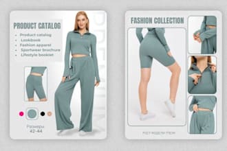 design product catalog, lookbook for fashion, sportwear and lifestyle booklet