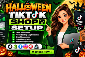 setup halloween tiktok shop, halloween shopify store, tiktok shop ads manager