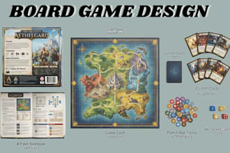 do board game illustration card game design tabletop asset