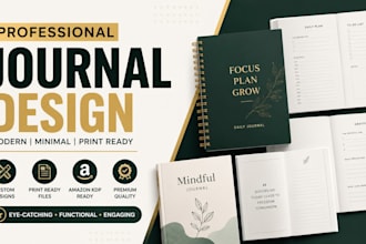 do journal design planner workbook design for amazon kdp